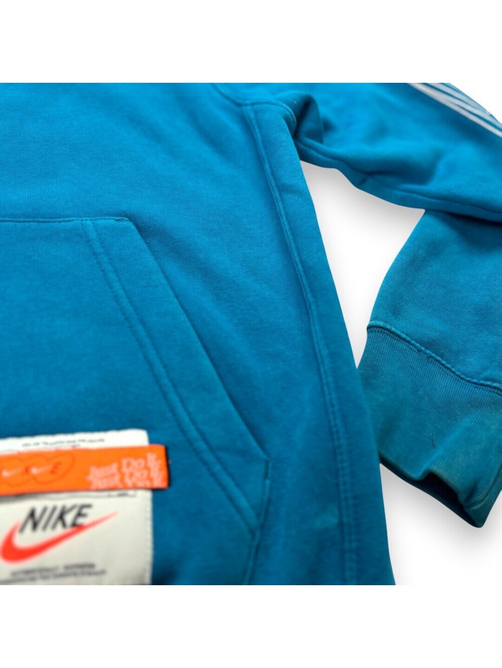 🥏 Hoodie Mens Small Blue Washed Pullover Sweatshirt Casual Streetwear Nike - Picture 12 of 14